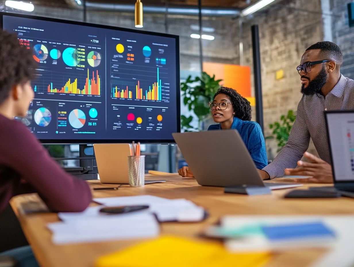 A visual representation of metrics measurement and tracking