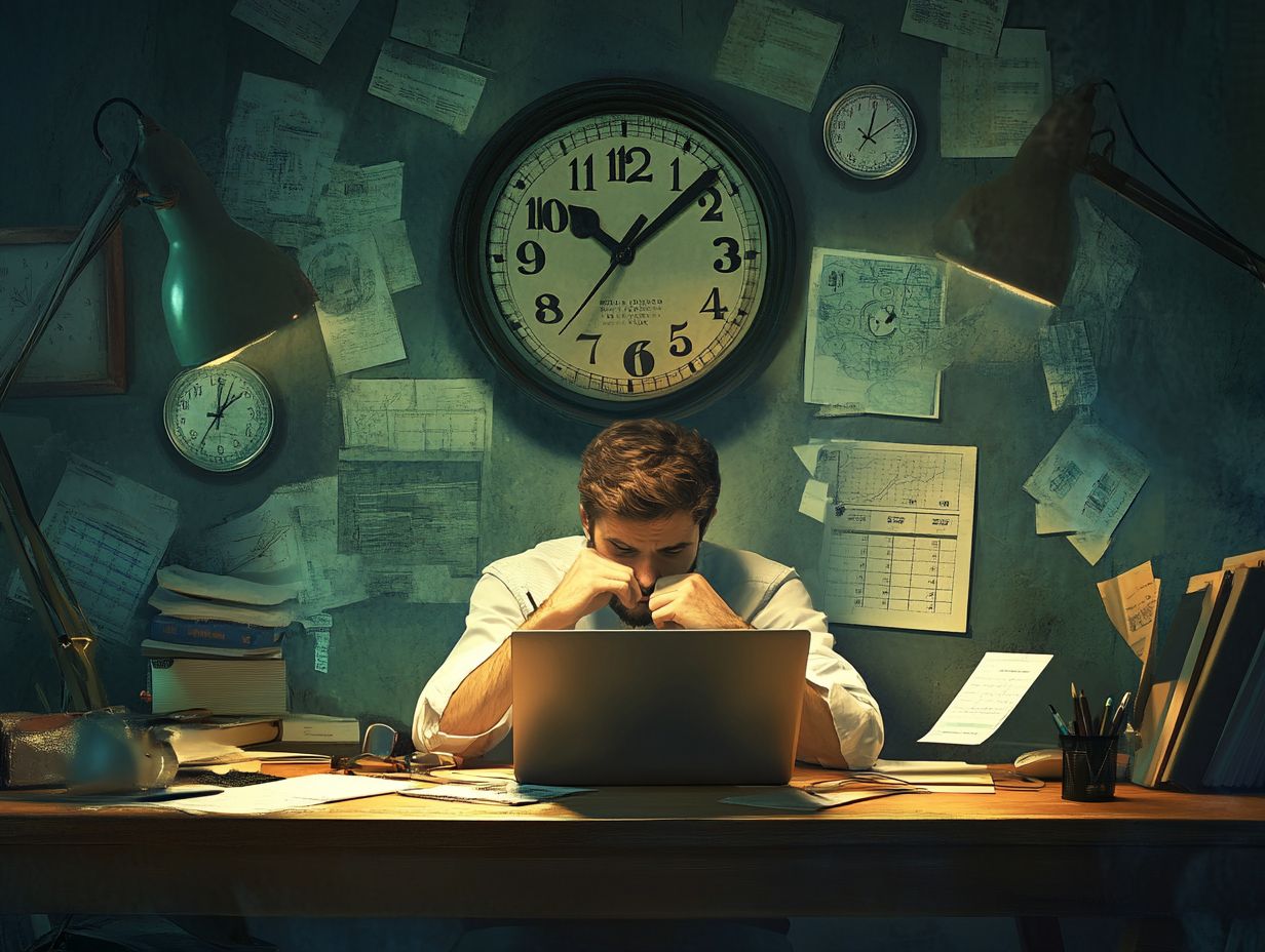 Illustration depicting the balance between work and personal time