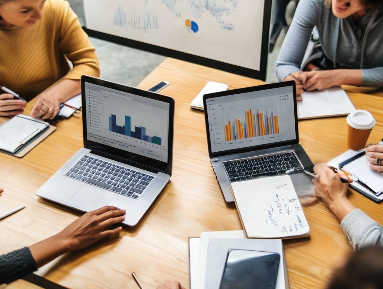 Visual representation of key metrics for measuring integration success.