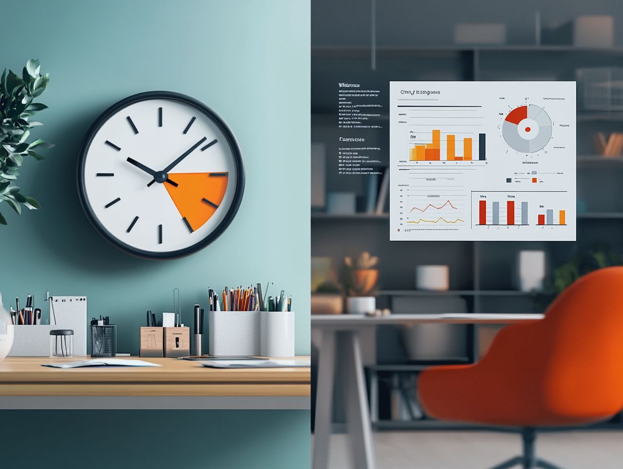 Visual representation of differences between time tracking and task tracking